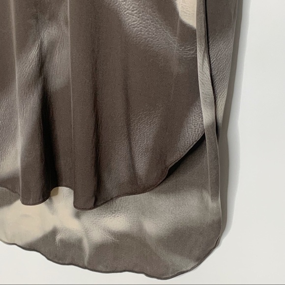 3.1 Phillip Lim Silk Top Gray Printed Short sleeve lightweight abstract size 4 - Picture 5 of 10